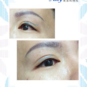 eyeliner embroidery sample