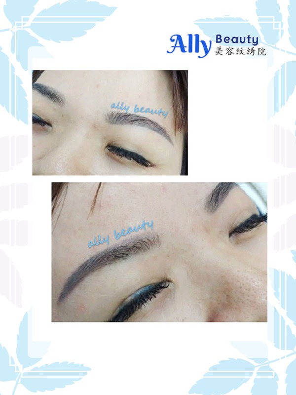 best eyebrow embroidery malaysia kl cheras ampang, eyeliner embroidery malaysia kl cheras sample, ally beauty eyebrow embroidery